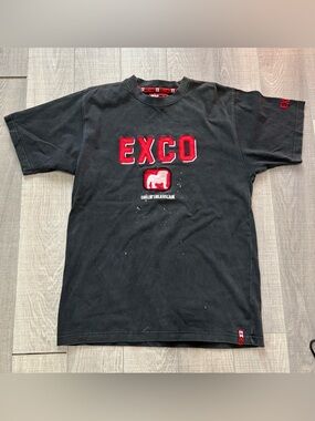 EXCO vintage Black Short-Sleeve Crewneck Tee & EXCO draw String bag